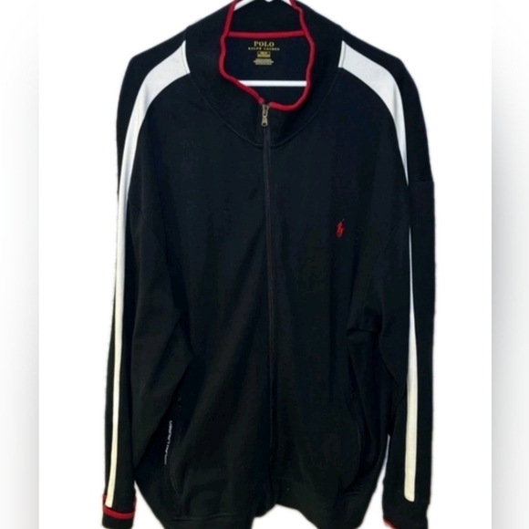 Polo Ralph Lauren Other - Polo Ralph Lauren Track Jacket Size 3XL Mens Navy Striped Arms Pony Logo  Zip